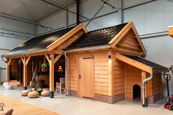 Zadeldak met schuur 900x400 type Thomas, Tuin en Terras, Overkappingen, Ophalen of Verzenden