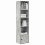 vidaXL Boekenkast 31x24x127 cm bewerkt hout betongrijs, Huis en Inrichting, Kasten | Boekenkasten, Verzenden, Nieuw, Overige houtsoorten