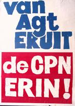 van agt eruit CPN erin politieke vintage poster (Posters), Verzenden, Nieuw, Overige onderwerpen, Met lijst