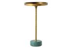 Side table TRAYFUL 60cm marble base groen and top messing -, Huis en Inrichting, Tafels | Sidetables, Ophalen of Verzenden, Nieuw