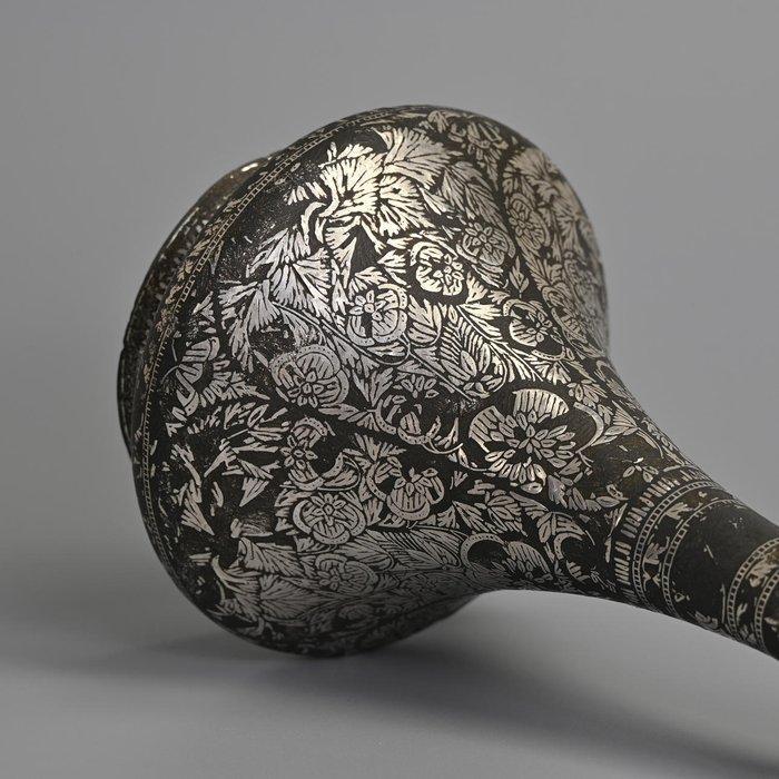 Waterpijp - Antieke Bidri Hookah-basis – zilveren inleg op, Antiek en Kunst, Kunst | Niet-Westerse kunst