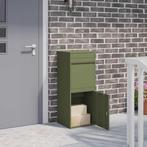 vidaXL Pakket inwerp box Olijfgroen 41 x 38 x 103 cm Staal, Tuin en Terras, Brievenbussen, Verzenden, Nieuw
