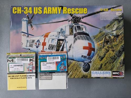 Gallery Models 64103 CH-34 US Army Rescue 1:48 + 2 opties, Hobby en Vrije tijd, Modelbouw | Vliegtuigen en Helikopters, Verzenden