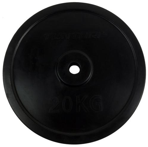 Tunturi Rubberen halterschijf l 1 x 20 kg, Sport en Fitness, Fitnessmaterialen, Halterschijven, Nieuw, Verzenden