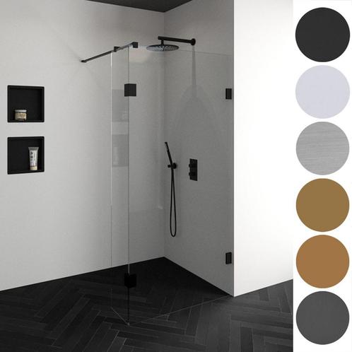 Sanitop Douchewand Profielloos | Met vaste zijwand 30cm |, Doe-het-zelf en Verbouw, Sanitair, Douche, Nieuw, Chroom, Ophalen of Verzenden