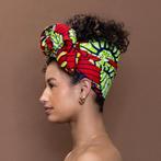 Afrikaanse Rode Flowers / hoofddoek - headwrap, Kleding | Dames, Hoeden en Petten, Ophalen of Verzenden, Nieuw