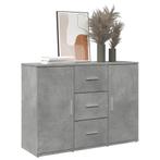 vidaXL Dressoir 90,5x29,5x65 cm bewerkt hout betongrijs, Huis en Inrichting, Verzenden, Nieuw, 50 tot 100 cm, 25 tot 50 cm