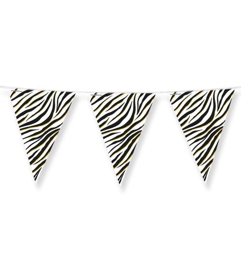 Zwart Witte Slinger Zebra Print 10m, Hobby en Vrije tijd, Feestartikelen, Nieuw, Verzenden