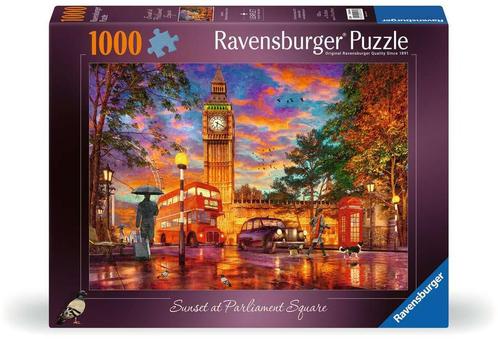 Zonsondergang op Parliament Square - Londen Puzzel (1000, Hobby en Vrije tijd, Denksport en Puzzels, Nieuw, Verzenden