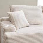 Coredo Bank - Corduroy bekleding - Rechts - Beige, Huis en Inrichting, Banken | Bankstellen, Verzenden, Nieuw