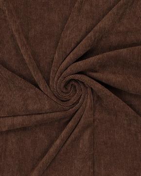 Polyester Corduroy Washed Stretch Donker Bruin, Hobby en Vrije tijd, Stoffen en Lappen, Bruin, Nieuw