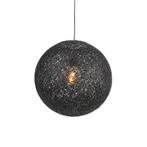 Design hanglamp zwart bol 45cm - Corda, Nieuw, Overige materialen, Modern, 75 cm of meer