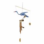 Bamboe Windgong Vogel Blauw (105 x 40 x 19 cm), Nieuw, Verzenden