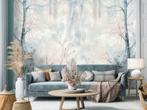 Aquarel behang Pastel Forest, op maat, Huis en Inrichting, Stoffering | Behang, Aquarel, bos, trendy, Verzenden