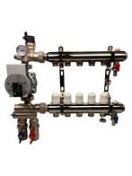 10 groep vloerverwarming verdeler RVS basic met pomp, Doe-het-zelf en Verbouw, Verwarming en Radiatoren, Ophalen of Verzenden