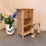 Landelijke Ladekast - teakhout - 2 lades - TTM Wonen, Huis en Inrichting, Kasten | Ladekasten, Minder dan 50 cm, 1 of 2 laden