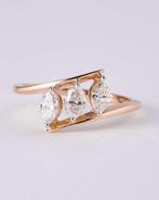 Statement ring - 14 karaat Geel goud - 0.59ct. tw. Diamant