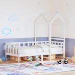 vidaXL Slaapbank met bedhuis 80x200 cm massief grenenhout, Eenpersoons, Verzenden, Wit, Nieuw