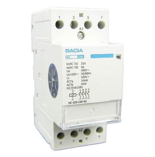 Gacia installatierelais 25a 4 polig 4 NO 24VAC - HC-2540a, Doe-het-zelf en Verbouw, Elektra en Kabels, Ophalen of Verzenden