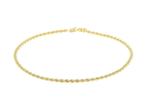 Marie Celeste enkelbandje koord 2,0 mm - Goud, Verzenden, Nieuw