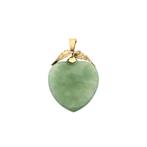 Gouden hanger met Jade (kettinghanger, geelgoud, 585), Ophalen of Verzenden, Gebruikt, Goud, Overige merken