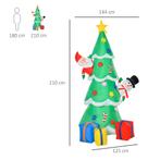 Opblaasbare Kerstboom Met Kerstman, Sneeuwpop En Cadeaudoos, Diversen, Kerst, Verzenden, Nieuw