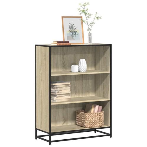 vidaXL Boekenkast 80,5x35x107,5 cm bewerkt hout sonoma, Huis en Inrichting, Kasten | Boekenkasten, Nieuw, Overige houtsoorten