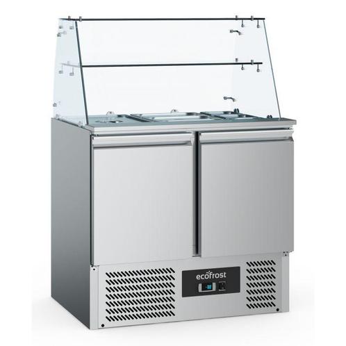 Ecofrost Saladette glasopstand | RVS | 240L | 2 deurs | 2x 1, Witgoed en Apparatuur, Koelkasten en IJskasten, Ophalen of Verzenden