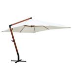 vidaXL Parasol 300x400 cm wit, Tuin en Terras, Parasols, Verzenden, Nieuw, 3 tot 4 meter