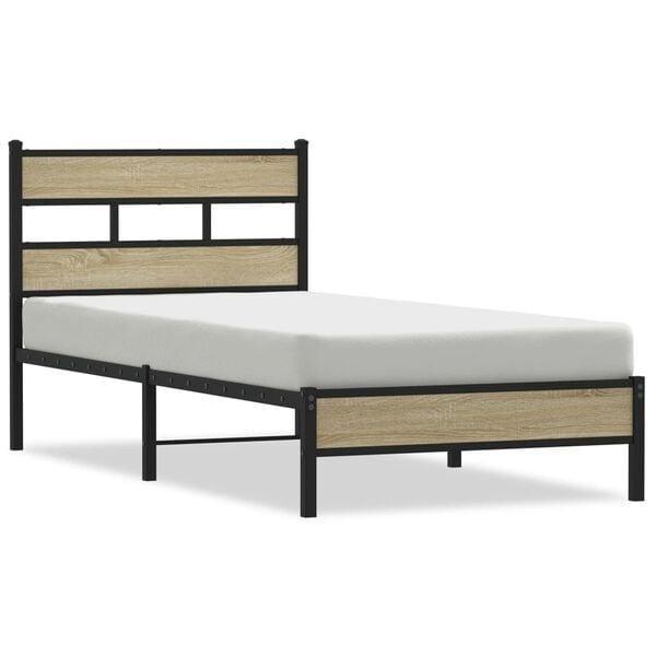 Houten Bedframe Sonoma | Tweedekansje OP=OP, Huis en Inrichting, Slaapkamer | Bedden, Overige maten, 200 cm, Verstelbaar, Bruin