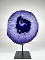XL Agate with rock crystal geode on stand Geode - Hoogte: