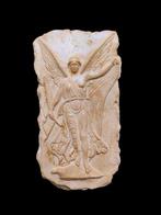 sculptuur, Effige  Nike Alata  - 23 cm - mineralensteen