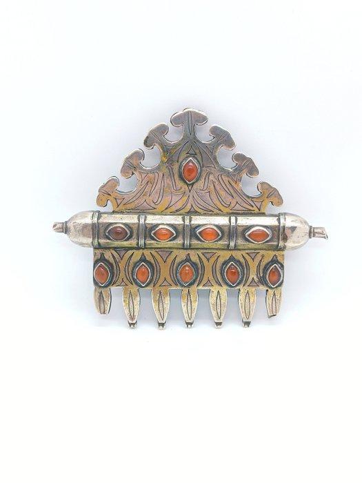 Tekke/Yomud hanger - Zilver - Turkmenistan - Begin 20e eeuw, Antiek en Kunst, Kunst | Niet-Westerse kunst