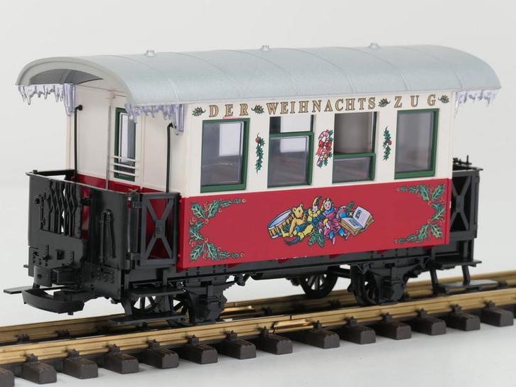 LGB 22540 Der Weihnachts Zug Wagon rood/wit (Personenwagons), Hobby en Vrije tijd, Modeltreinen | Overige schalen, Wagon, Gebruikt