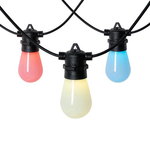 Smart lichtsnoer LED 15 meter 15-lichts opaal RGBW IP44 -, Tuin en Terras, Buitenverlichting, Nieuw, Kunststof