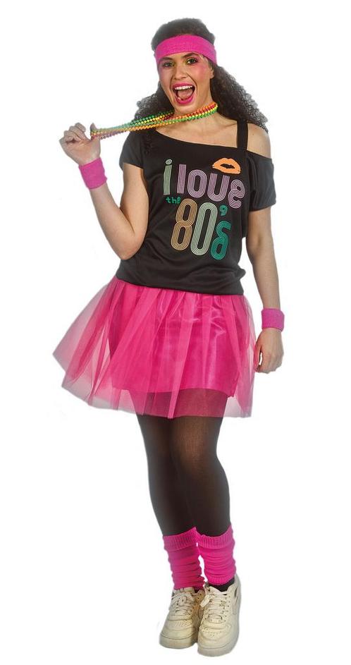 I Love 80s Verkleedset Fuchsia Jessica (7-delig), Kleding | Dames, Carnavalskleding en Feestkleding, Nieuw, Ophalen of Verzenden