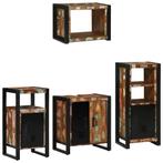 vidaXL Badkamermeubelset met plank 4 pcs Multikleur 55 x 35, Huis en Inrichting, Badkamer | Badkamermeubels, Verzenden, Nieuw
