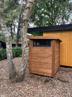 UNIEKE SAUNA thermowood binnen - buiten - maatwerk- vierkant, Sport en Fitness, Nieuw, Complete sauna
