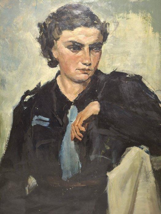 Gust Dierickx (1865-1959) - Portret van jonge dame, Antiek en Kunst, Kunst | Schilderijen | Klassiek