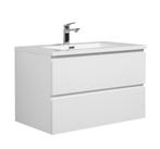 Badkamermeubel Set Angela 80cm Wit Badmeubel, Huis en Inrichting, Badkamer | Badkamermeubels, Verzenden, Nieuw, Wastafelkast