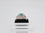 Ring - 14 karaat Witgoud Smaragd - Diamant - Smaragd Goud, Sieraden, Tassen en Uiterlijk, Ringen, Nieuw