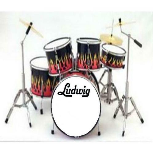 Miniatuur decoratief Ludwig flames drumstel, Verzamelen, Muziek, Artiesten en Beroemdheden, Overige typen, Nieuw, Ophalen of Verzenden