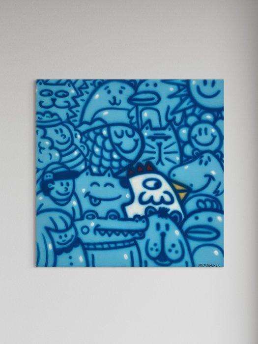 Mr Turkey - The White Chicken - NO Reserve, Antiek en Kunst, Kunst | Schilderijen | Modern