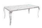 Design eettafel MODERN BAROQUE 200cm wit chroom glasblad, Nieuw, Ophalen of Verzenden