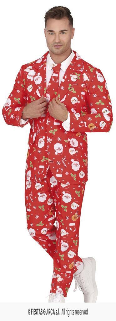 Kerstmis Kostuum Fun Heren Rood 3-delig, Kleding | Heren, Carnavalskleding en Feestkleding, Nieuw, Ophalen of Verzenden