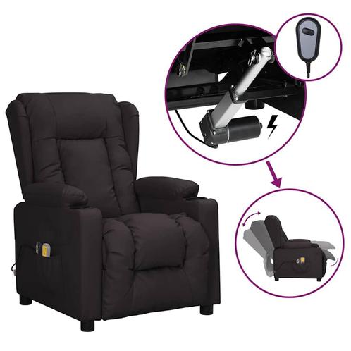 vidaXL Massagestoel elektrisch kunstleer zwart, Sport en Fitness, Massageproducten, Nieuw, Verzenden