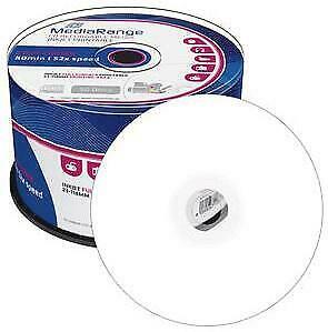 MediaRange | CD-R | 700 MB | Inkjet Printable | 50 Stuks, Computers en Software, Beschrijfbare discs, Nieuw, Verzenden