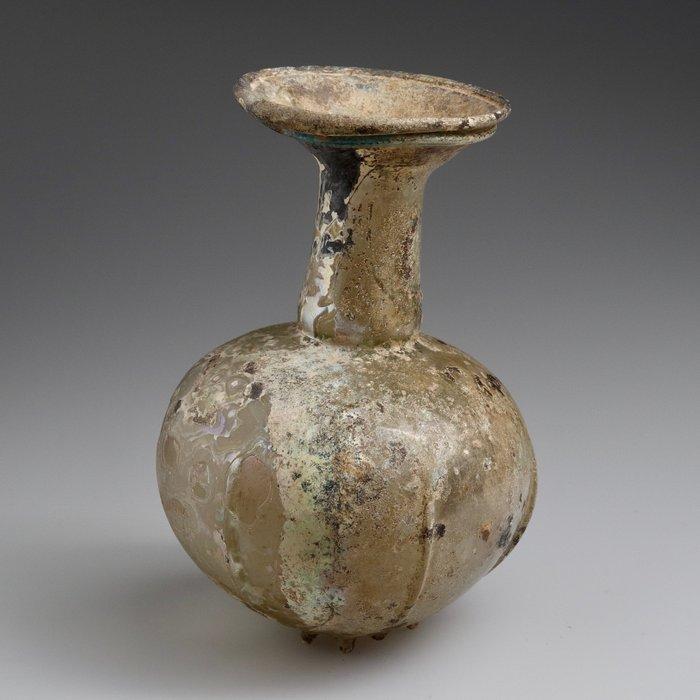 Oud-Romeins, Keizerrijk Glas Fles met druppelflesje en, Antiek en Kunst, Antiek | Overige Antiek
