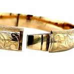 Gouden bangle met gravure 14 krt, Sieraden, Tassen en Uiterlijk, Armbanden, Ophalen of Verzenden, Nieuw