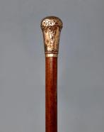 Wandelstok - Messing, Malakka - Ceremoniële of parade-stok